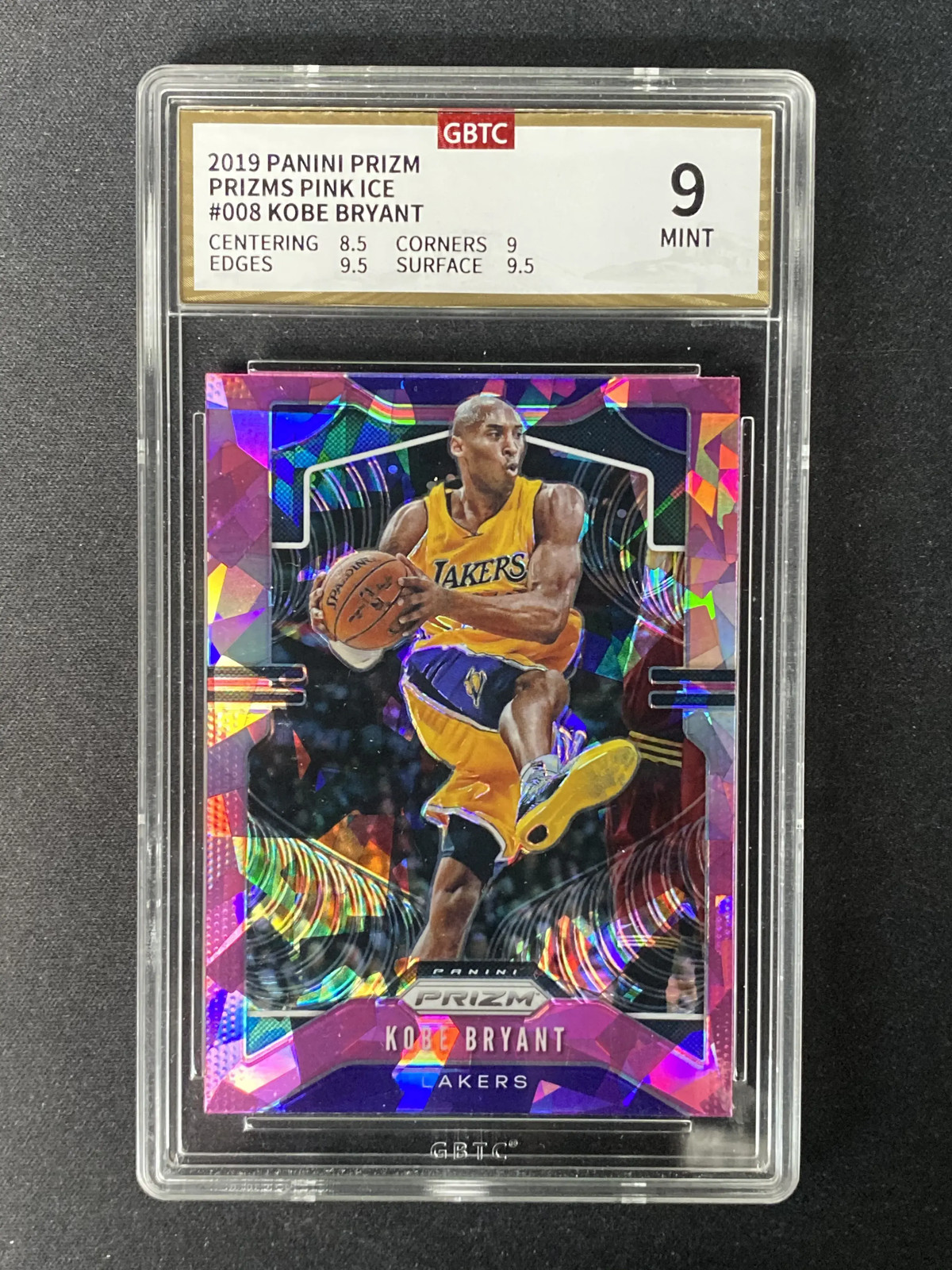 Kobe Bryant 2019-20 Panini Prizm Pink Cracked Ice #8 Los Angeles Lakers-170.200