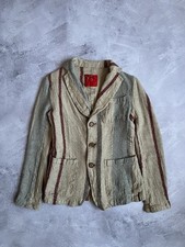 Vintage Yohji Yamamoto Y's Wool contrast striped wool Blaser jacket Size 2