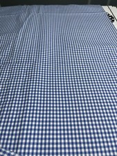 Pottery Barn Blue Gingham Panel Curtain Drapes 44x84 per Panel - NWOT