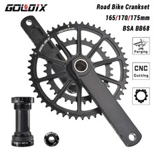 GOLDIX Guarnitura Bici da Strada Doppia 50-34T/52-36T/53-39T Lega Forgiata 165-175mm