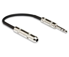 Hosa DOC-106 1/4" Male TRS to 1/4" Female TS Insert Adapter Cable