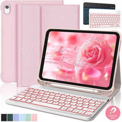Beleuchtete Tastatur Hülle Mit Stifthalter für iPad 10/9/8/7th Air Pro 11 QWERTZ