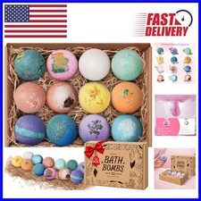 Luxury 12-Piece Bath Bomb Set with Natural Shea Butter - Perfect Gift for Her
