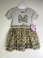 Disney Minnie Mouse Animal Print Tutu Dress Girls Size 2T