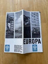 Vintage 1962 Volkswagen Europa Service Dealer Folding Road Map Booklet Europe