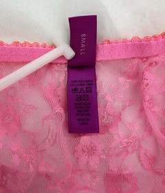 Agent Provocateur Pink Red Slip Set thong panty and babydoll dress XS/S