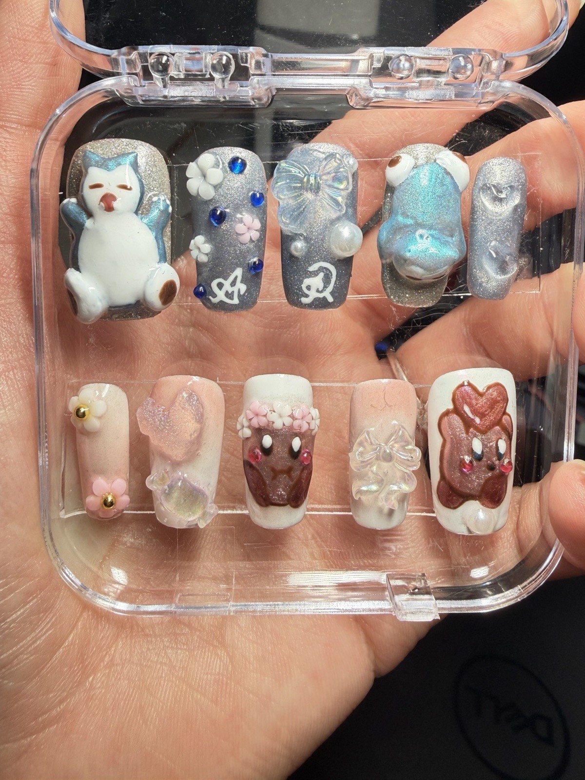 Custom Handmade Hand Painted Gel Press On Nails. READ DESCRIPTION!