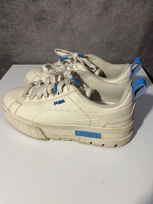Puma Mayze Infuse Platform Women's Size 9 Cream Blue Sneakers 384974-02