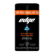 Edge Sensitive Skin Shave Gel for Men, Twin Pack, 14 oz- Free Shipping USA
