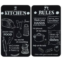 Maximex Herdabdeckplatte 2Er Kitchen Rules Herdschutz Glasabdeckplatte