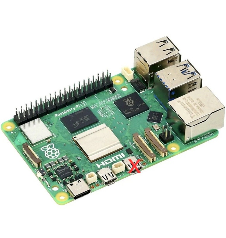 Raspberry Pi 5 2GB – Fully Working Except HDMI1 Port (Second HDMI Port)