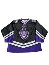 Reading Royals Hockey Jersey Size XL  Black Purple ECHL Signed