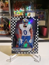 2024 Panini Prizm Byron Young Black & White Checkerboard Prizm #170  Rams NFL