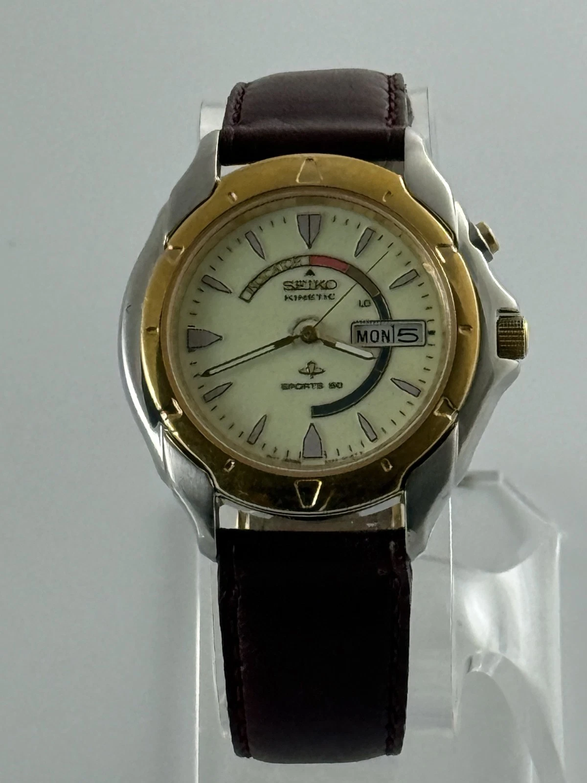 Seiko Kinetic Sports 50 Watch 5M43-0B19 with day/date - New Capacitor in 2025