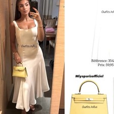 ZARA FLARED MIDI DRESS Ecru Size Large New with tag