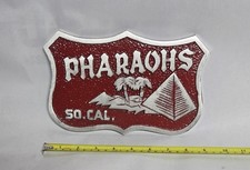 Vintage Cast Aluminum Pharoahs So.cal. Car Club Plaque Collectable