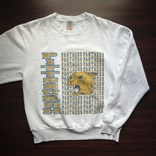 Vintage Pittsburgh Panthers Crew Neck AOP Sweatshirt Men's Large USA Made
