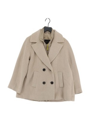 Massimo Dutti Damen Mantel S hellbraun 100% Polyester Pea Coat