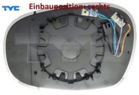 TYC 303-0117-1 Spiegelglas FüR AußEnspiegel Rechts FüR BMW
