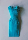 Vintage Barbie: Fashion Pak Turquoise Silk Sheath 1960's