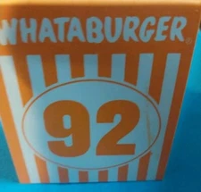  Whataburger Table Tent Number 92 AS IS