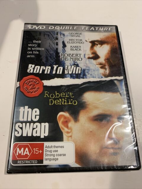 DOUBLE DVD - BRAND NEW in PLASTIC  M15+ BORN TO WIN & THE SWAP - ROBERT DeNIRO
