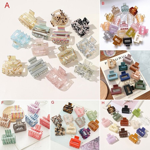 Womens 5cm Hair Claw Clip Crab Clamp Square Barrettes Hairpin Hairgrip Headwear❀ - Bild 1 von 101