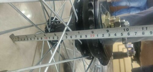 19" HALF WIDTH HUB FRONT& REAR COMPLETE WHEEL RIM SET ASSEMBLY ROYAL ENFIELD BSA - Picture 4 of 12