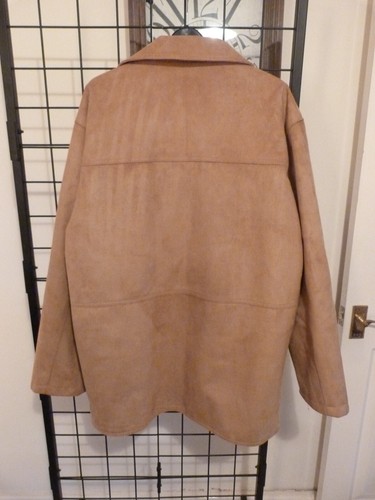 Alta Moda Italy Men's Brown Suede Winter Coat Button Front L? - Picture 5 of 9