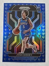 Josh Giddey 2021-22 Prizm Basketball 75th Anniversary Diamond BLUE PRIZM RC SP!