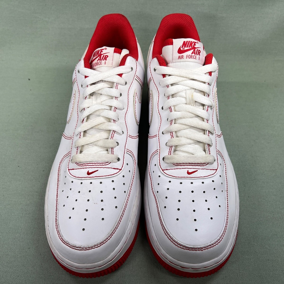 Nike Air Force 07 Contrast Stitch White University Red US Size  CV1724-100