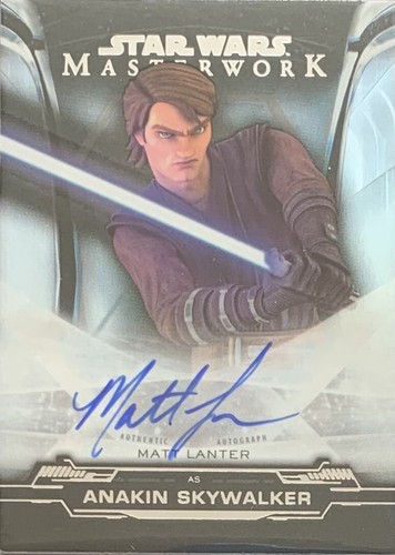 2019 Star Wars Masterwork Matt Lanter As Anakin Skywalker Rainbow Foil Auto /50 - Picture 4 of 6