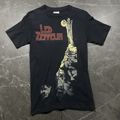 Vintage 80’s Led Zeppelin 1984 Hermit Hanes Rock Band Tour T-Shirt  Metallica