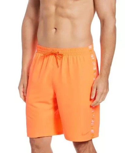 Nike Men's Swim Shorts 9 Inch Inseam Color Atomic Orange Size M