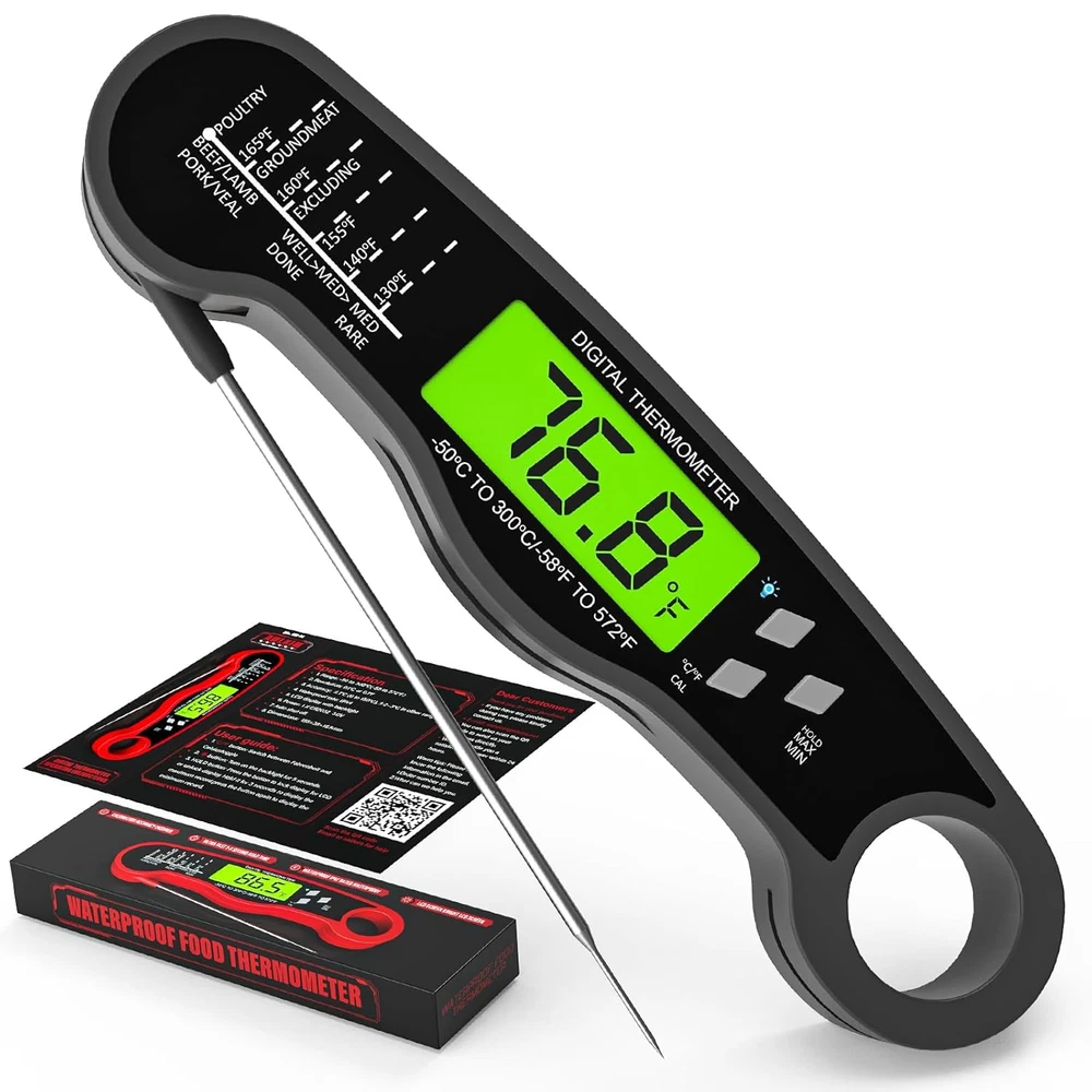 Meat Thermometer Digital - Fast Instant Read Thermometer for Cooking, Candy Maki