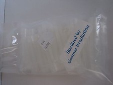 Lot of 25 Collection Tubes & Caps Sterilized by Gamma Irradiation, Free Ship