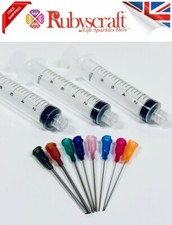 3pcs 10ml Syringes & 10pcs Mix LONG Blunt Tip Needles Glue, Ink, Dispensing