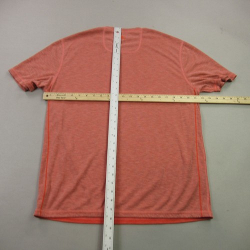 Tommy Bahama Shirt Mens Large Short Sleeve Crew Neck Stretch Lightweight Orange - Picture 7 of 9