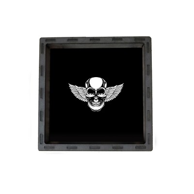 Warhammer Würfeltablett, schwarz quadratisches Holzwürfeltablett, D&D Rolltablett für Spieler