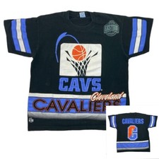 VTG 90s Cleveland Cavaliers Salem T-Shirt All Over Single Stitch Made in USA • L