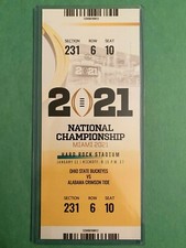 9 Alabama College Football replica tickets