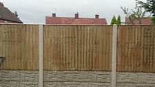 Vertilap Pressure Treated & Tanalised Fence Panel 6ft W x 3ft to 6ft H