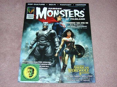 FAMOUS MONSTERS # 284 - Batman v Superman Superheroes cover, STICKER version