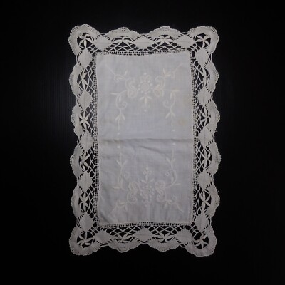 NAPPERON CHEMIN FAIT MAIN CROCHET FIL FIN RECTANGULAIRE40x100HELICE