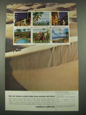 1965 Southern California Tourism Ad - Helps Keep Vacation Costs Down