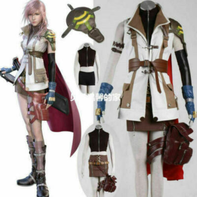 NEW Final Fantasy XIII 13 Cosplay Costumes Lightning Eclair Farron Custom Made