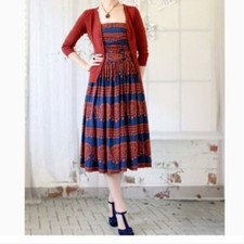 Anthropologie Girls From Savoy Oxidized Medallion Dress Size M