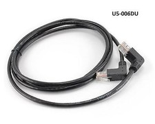 6ft CAT5e RJ45 90 Degree Up to 90 Degree Down UTP Ethernet LAN Cable, U5-006DU