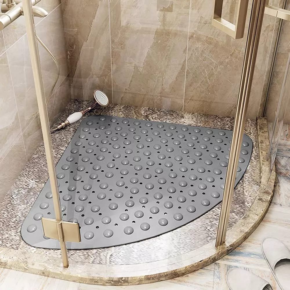 Corner shower clearance mat