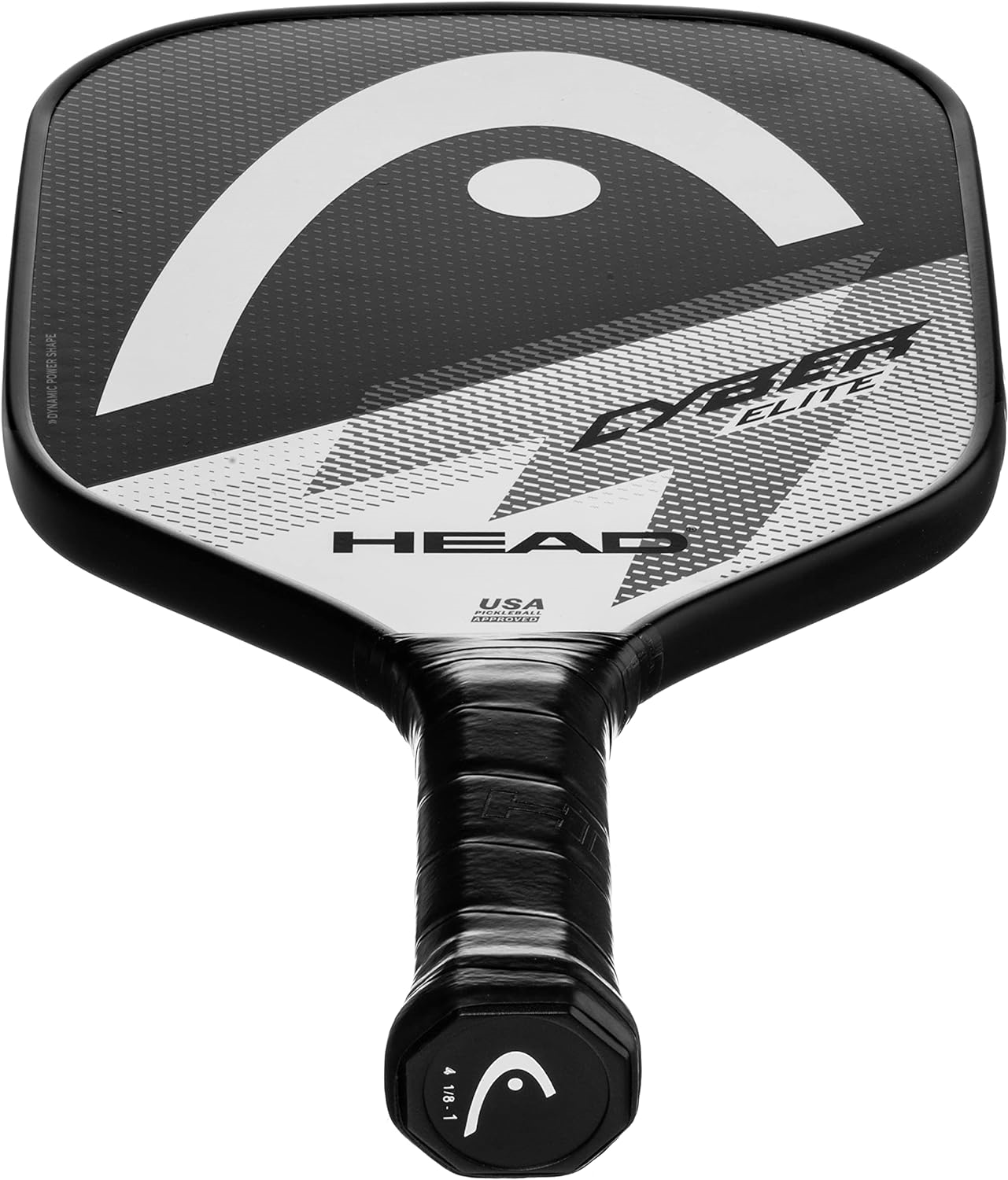 Head Cyber Elite Pickleball Paddle, Fiberglass Surface, Black/White